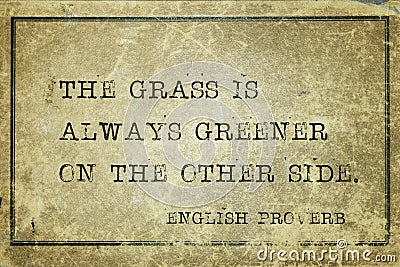 Grass is greener EnP Stock Photo