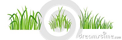 Eco green grass icons Vector Illustration