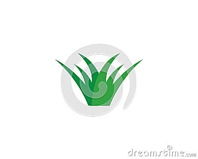 Grass logo template Vector Illustration