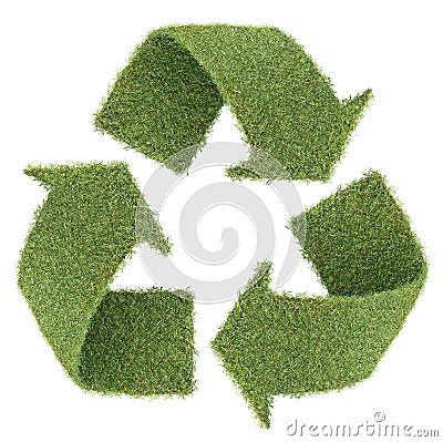 Grass recycle symbol Stock Photo