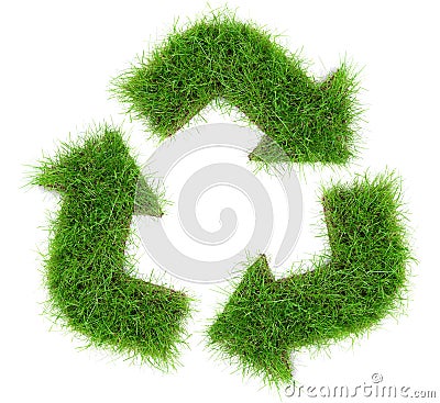 Grass Recycling Arrows Stock Photo