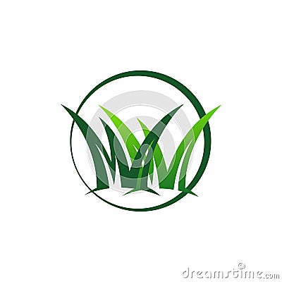 grass remover lawn mower logo design template vector illustration Vector Illustration