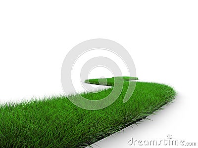 Grass road Stock Photo