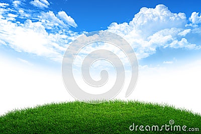 Grass and sky world Stock Photo