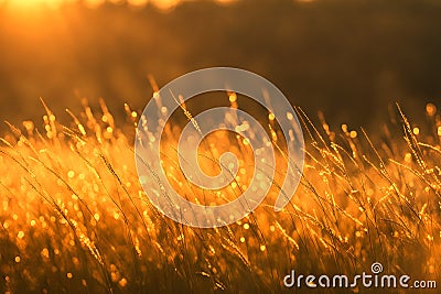 Grass in a sunny field Stock Photo