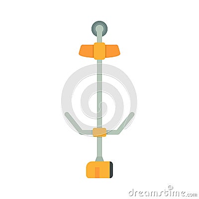 Grass trimmer icon flat isolated vector Cartoon Illustration