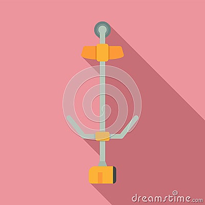 Grass trimmer icon, flat style Vector Illustration