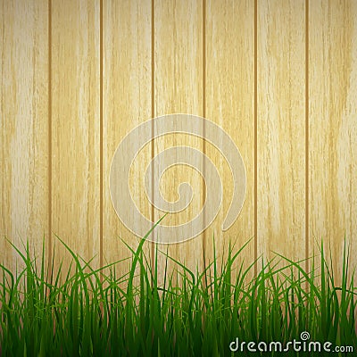 Grass and wood Vector Illustration