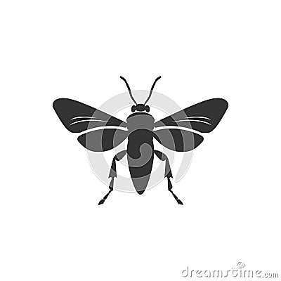 Grasshopper Insect icon Vector Illustration