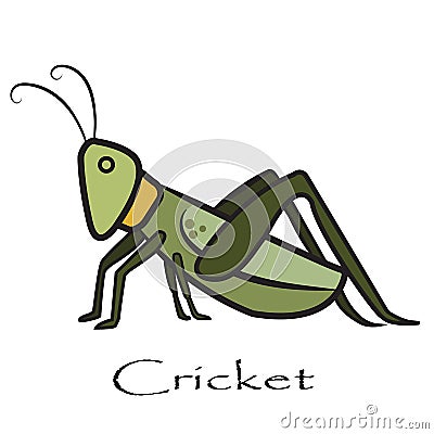 Grasshopper mantis logo, cricket insect icon in trendy minimal Geometric line linear styleminimal line linear style Stock Photo