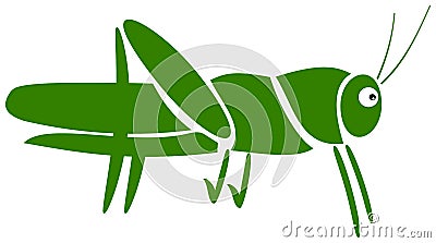 A grasshopper pictogram Cartoon Illustration