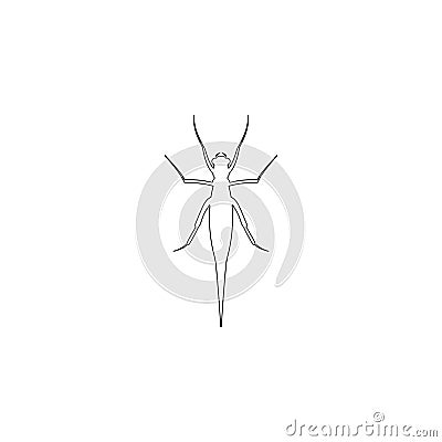 Grasshopper. flat vector icon Vector Illustration