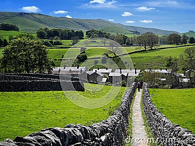 From Grassington to Linton Falls Stock Photo