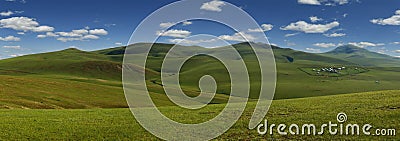 grassland in the steppe of Mongolia Stock Photo