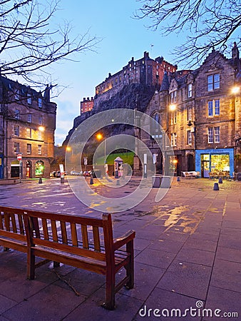 Grassmarket in Edinburgh Editorial Stock Photo