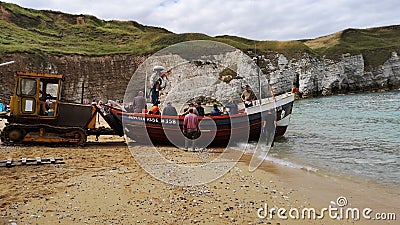 Grassy Hills in British Seaside / Coastal Area Editorial Stock Photo