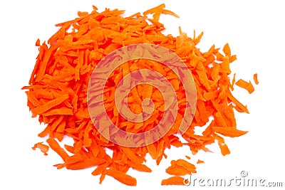 Grated carrots for a vegetarian salad Stock Photo