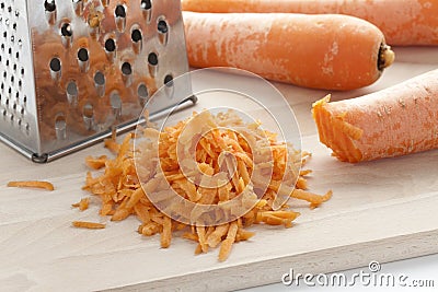 Grated orange carrots Stock Photo