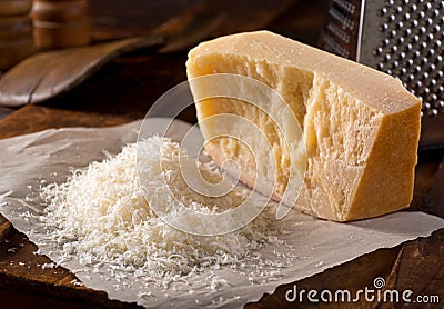 Grated Parmesan Cheese Stock Photo