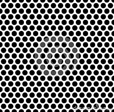 Grating pattern with grid, mesh of circles. Repeatable. Vector Illustration