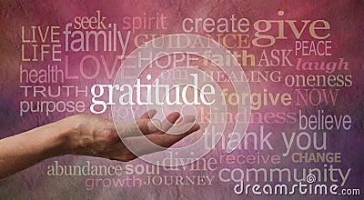 Gratitude Attitude Stock Photo