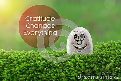 Gratitude changes everything Stock Photo