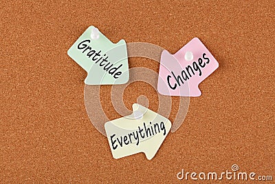 Gratitude Changes Everything Stock Photo