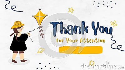 Gratitude in the Spotlight - Thank You Slide Background Stock Photo