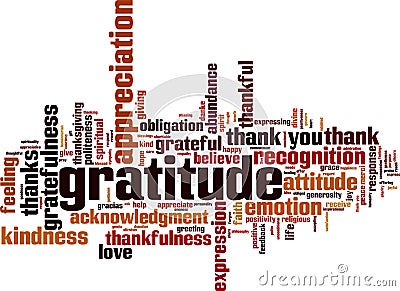 Gratitude word cloud Vector Illustration