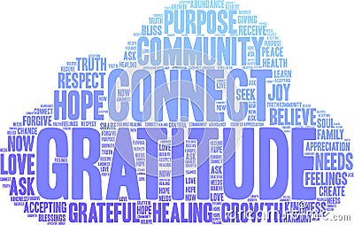 Gratitude Word Cloud Stock Photo