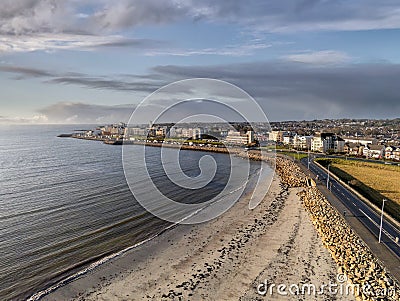 Aerial view on Salthill Galway. Stock Photo