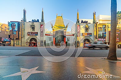 Grauman`s Chinese Theater at Hollywood Boulevard district in Los Angeles, California, USA Editorial Stock Photo