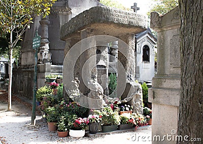 The grave of Allan Kardec at pÃ¨re lachaise cemetery in Paris France Editorial Stock Photo