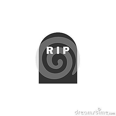 Grave icon flat Vector Illustration