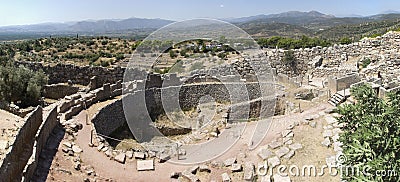 The Grave Circle A in Mycenae, Greece Stock Photo