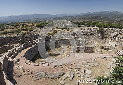 The Grave Circle A in Mycenae, Greece Stock Photo