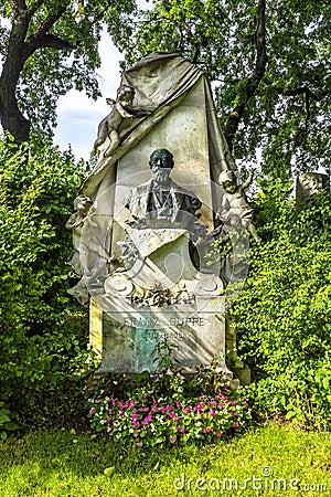 Grave of composer Franz von Suppe in Vienna Stock Photo