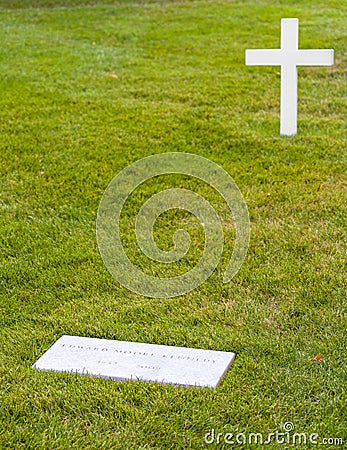 Grave of Edward moore Kennedy in Arlington Editorial Stock Photo