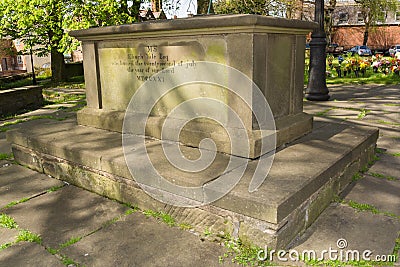 The Grave of Elihu Yale in Wrexham Stock Photo