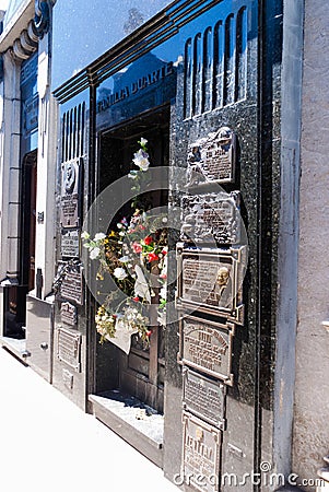 Grave of Evita Peron Editorial Stock Photo