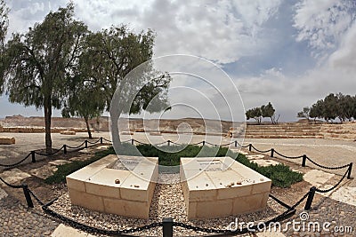 The grave of the founder David Ben-Gurion Stock Photo