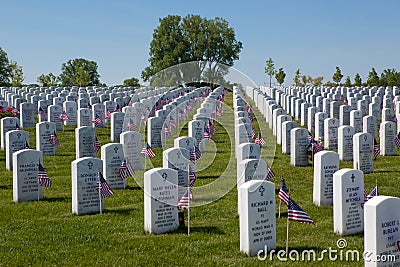 Grave Markers Editorial Stock Photo
