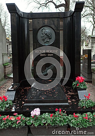 Grave Monument of Hector Berlioz Editorial Stock Photo