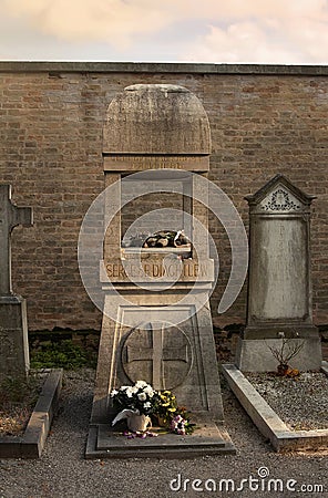 Grave of Russian ballet impresario Sergei Diaghilev Editorial Stock Photo