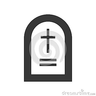 Grave stone, Halloween related, glyph icon design Vector Illustration