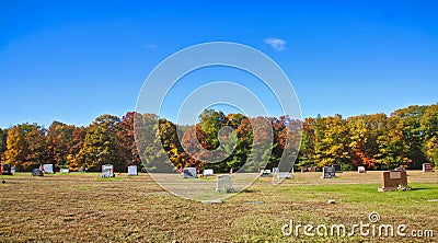 New England cemetery fall autumn Editorial Stock Photo