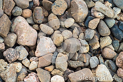 Gravel background. Closeup pebbels. Stock Photo