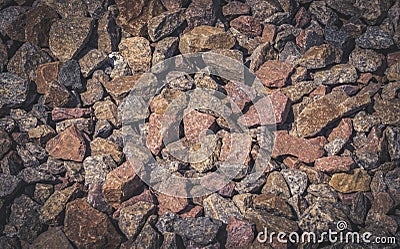 Gravel. Crushed granite. Building material Stock Photo