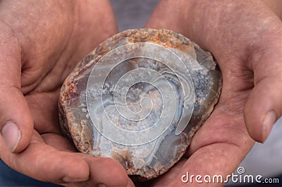 Gravel Pits are a great Place to find Lake Superior Agates Stock Photo