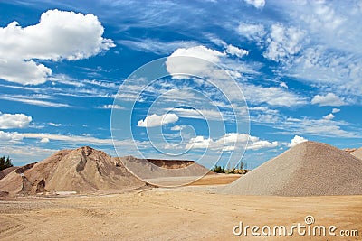 Gravel quarry site Stock Photo